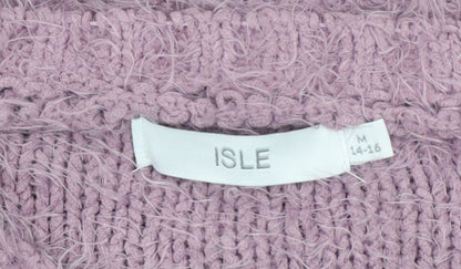 Womens UK Size M Isle Purple Pullover Jumper
