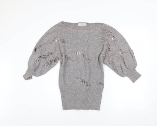 Womens UK Size S Ravi Famous Grey Pullover Jumper