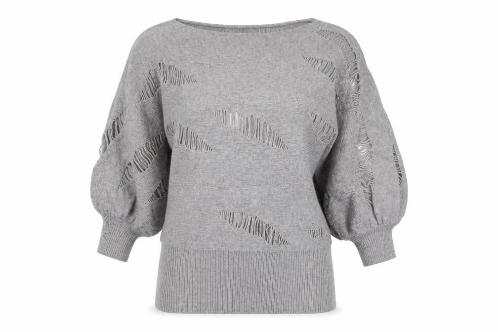Womens UK Size S Ravi Famous Grey Pullover Jumper