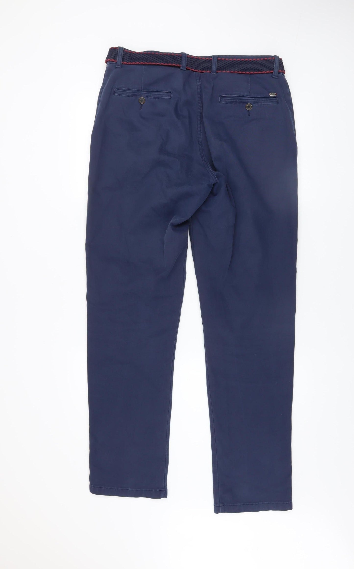 Mens UK Size 34 LCDN Regular Fit Chino Blue Trousers