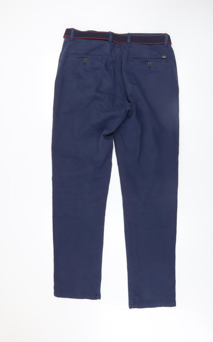 Mens UK Size 34 LCDN Regular Fit Chino Blue Trousers