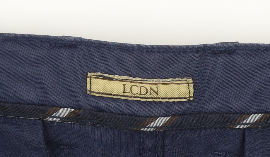 Mens UK Size 34 LCDN Regular Fit Chino Blue Trousers