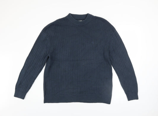 Mens UK Size M Calvin Klein Jeans Blue Pullover Jumper