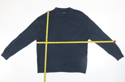 Mens UK Size M Calvin Klein Jeans Blue Pullover Jumper