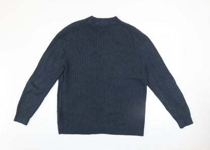 Mens UK Size M Calvin Klein Jeans Blue Pullover Jumper