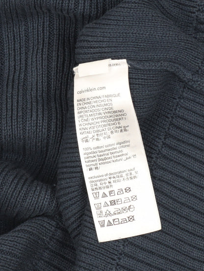 Mens UK Size M Calvin Klein Jeans Blue Pullover Jumper