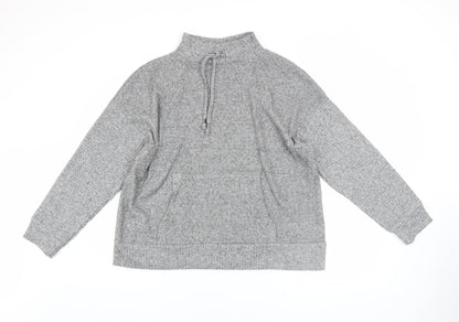 Nutmeg Women's Grey Size 14 Pullover Hoodie with Drawstring Neck