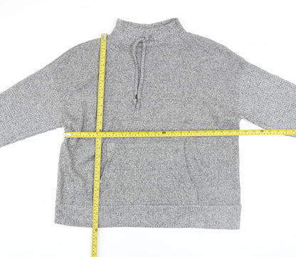 Nutmeg Women's Grey Size 14 Pullover Hoodie with Drawstring Neck