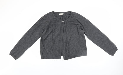 Womens UK Size L Bartolini Grey Cardigan Jumper