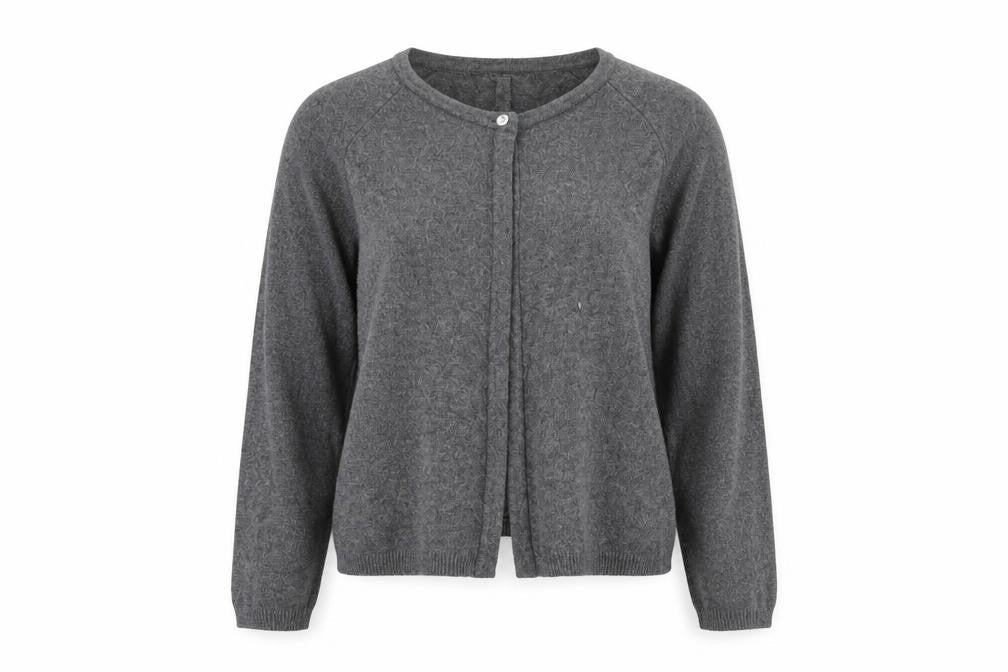 Womens UK Size L Bartolini Grey Cardigan Jumper