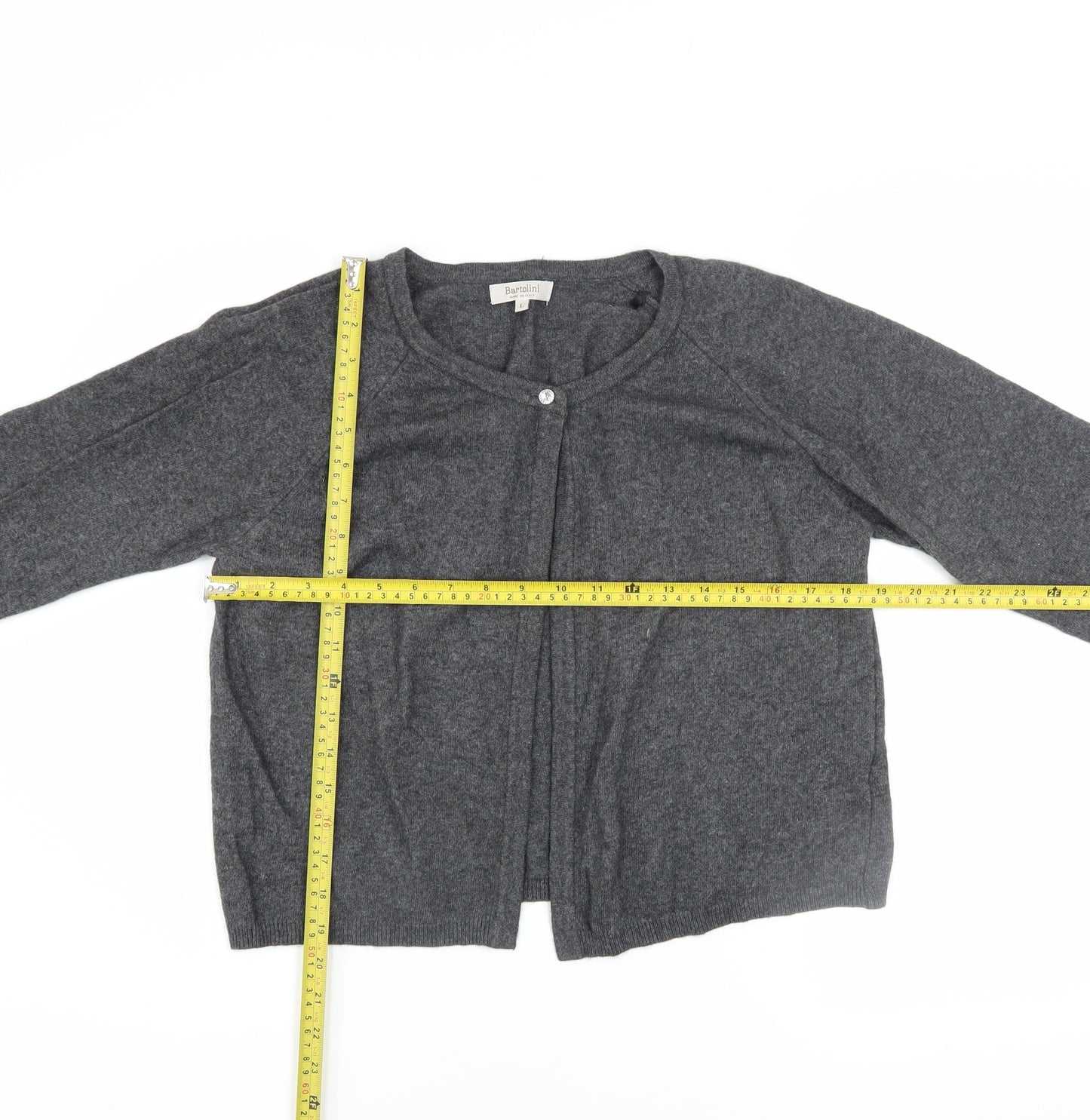 Womens UK Size L Bartolini Grey Cardigan Jumper