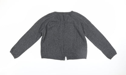 Womens UK Size L Bartolini Grey Cardigan Jumper