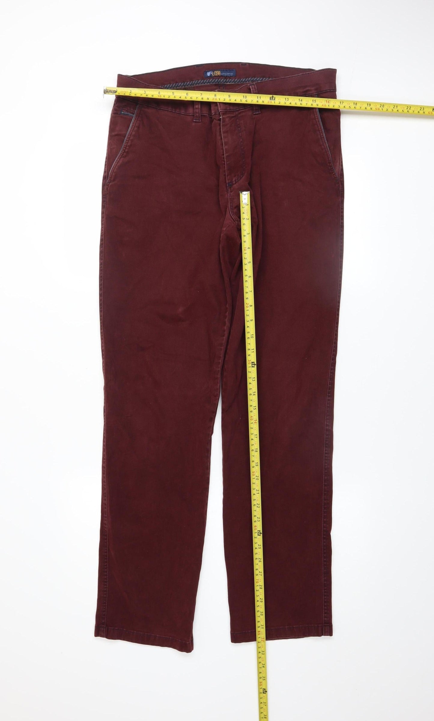 Mens UK Size 34 LODD Regular Fit Chino Brown Trousers
