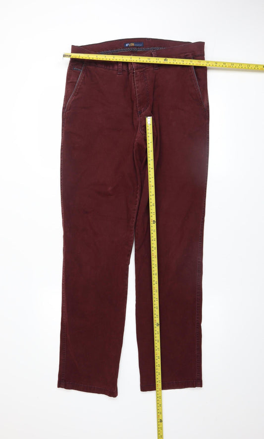 Mens UK Size 34 LODD Regular Fit Chino Brown Trousers