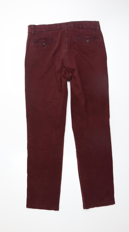 Mens UK Size 34 LODD Regular Fit Chino Brown Trousers