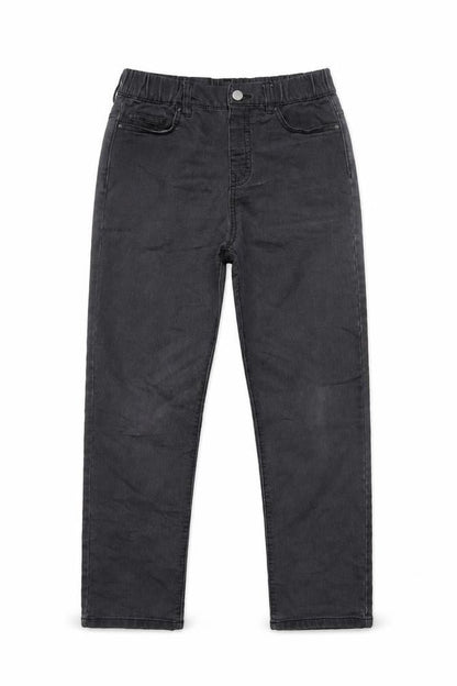 Dunnes Women's Black Straight Jeans 27in Waist Elastic Fit