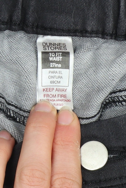 Womens UK Size 27 in Dunnes Stores Regular Fit Straight Black Jeans