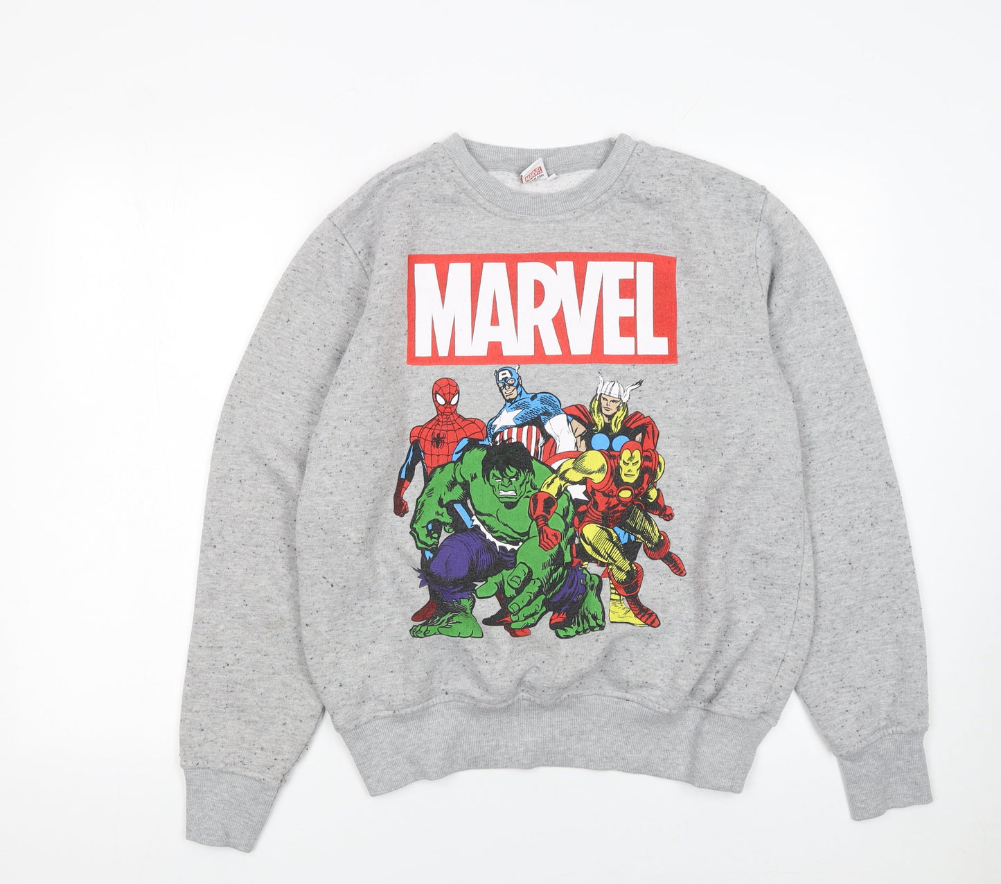 Mens UK Size M Marvel Comics Grey Pullover Sweatshirt