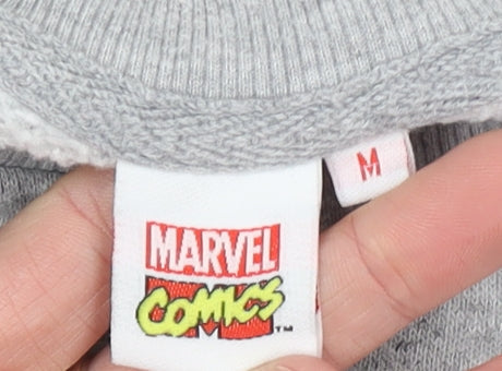 Mens UK Size M Marvel Comics Grey Pullover Sweatshirt