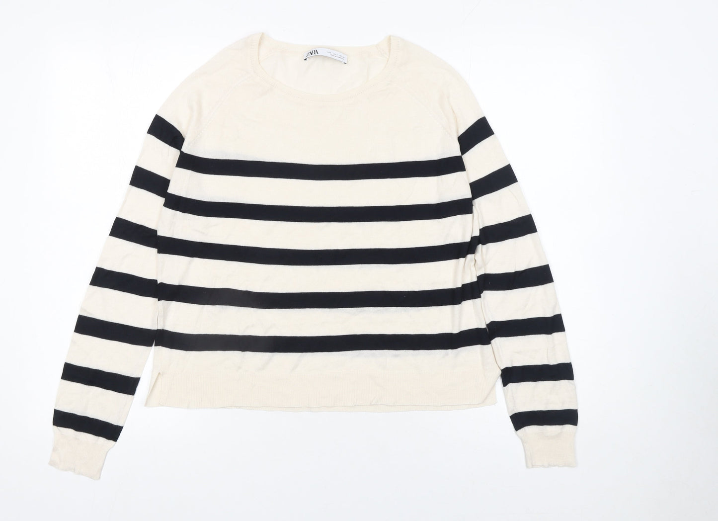 Womens UK Size 12 Zara Ivory Pullover Jumper