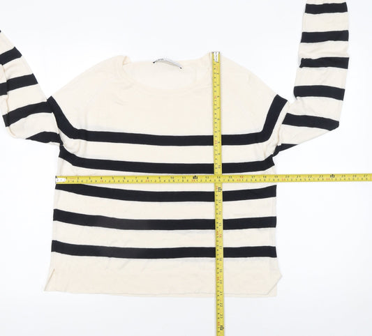 Womens UK Size 12 Zara Ivory Pullover Jumper