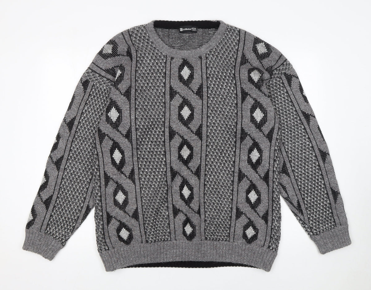 Mens UK Size 2XL Marks and Spencer Grey Pullover Jumper
