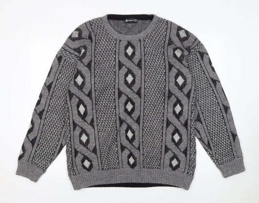 Mens UK Size 2XL Marks and Spencer Grey Pullover Jumper