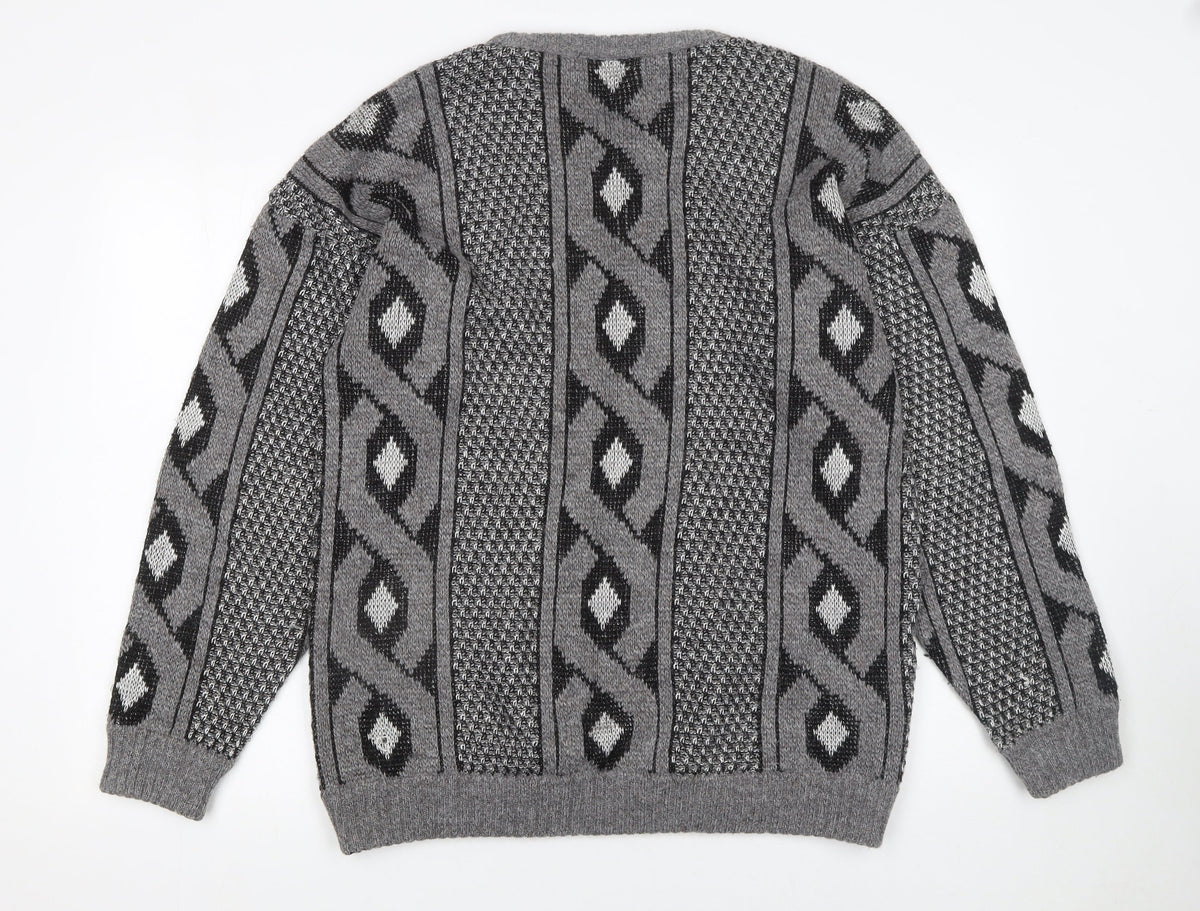 Mens UK Size 2XL Marks and Spencer Grey Pullover Jumper