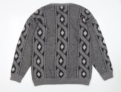 Mens UK Size 2XL Marks and Spencer Grey Pullover Jumper