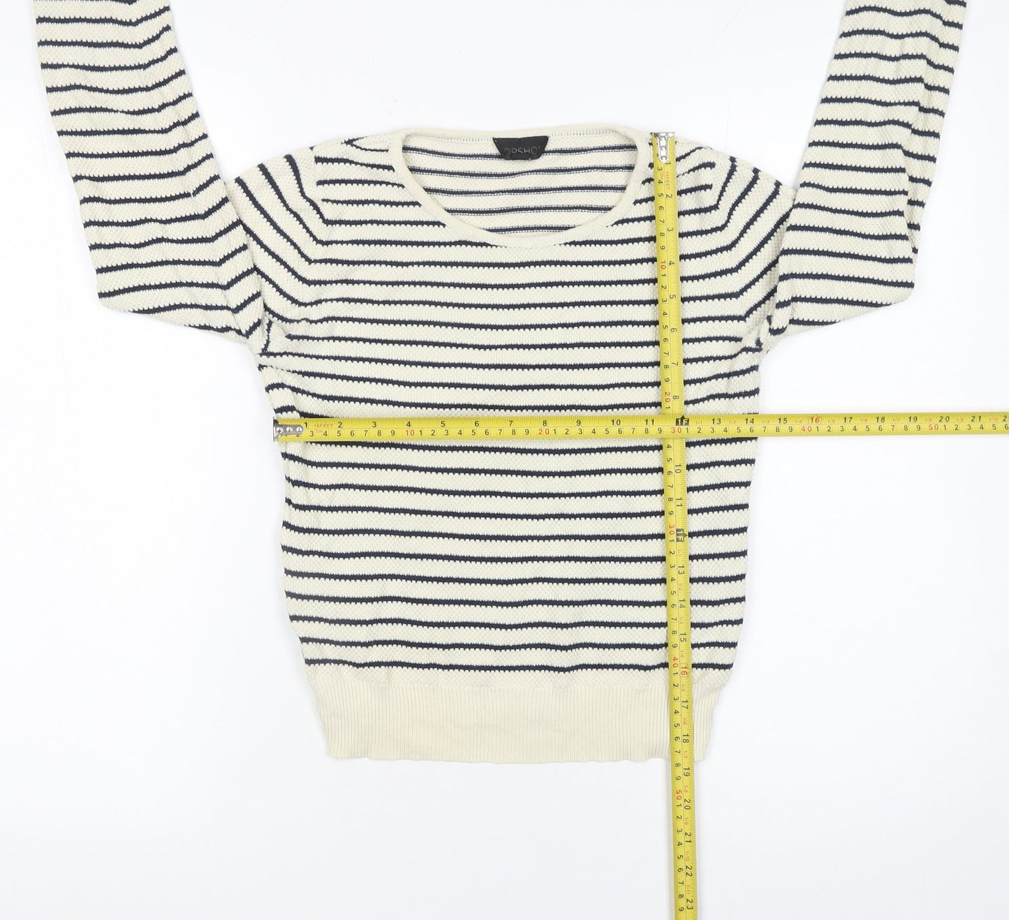 Womens UK Size 8 Topshop Ivory Pullover Jumper