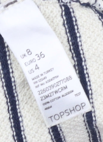 Womens UK Size 8 Topshop Ivory Pullover Jumper