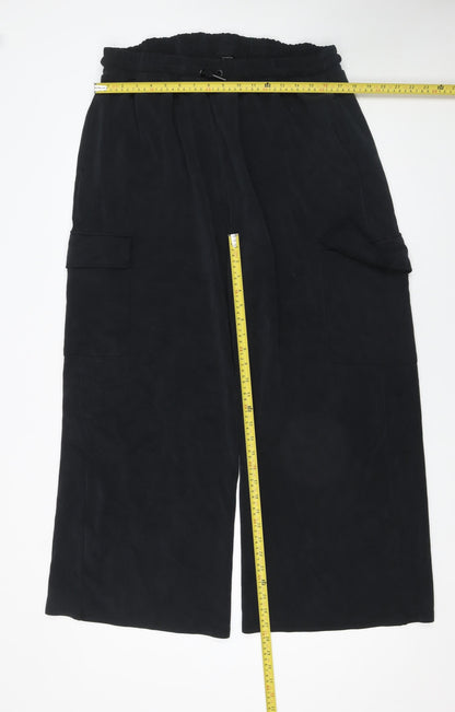 Womens UK Size XL Dunnes Stores Relaxed Fit Cargo Black Trousers