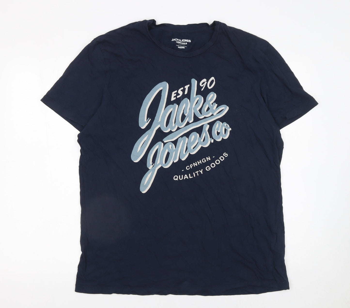 Mens UK Size L JACK & JONES Blue  T-Shirt