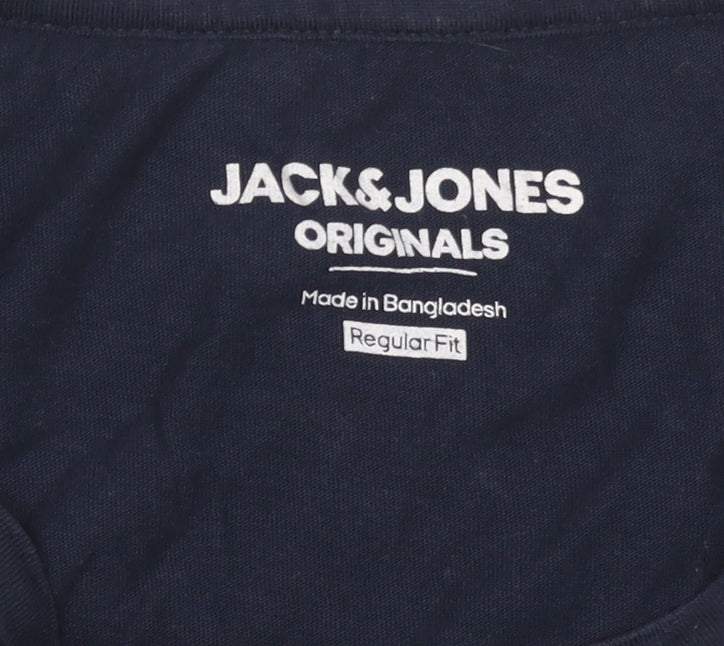 Mens UK Size L JACK & JONES Blue  T-Shirt