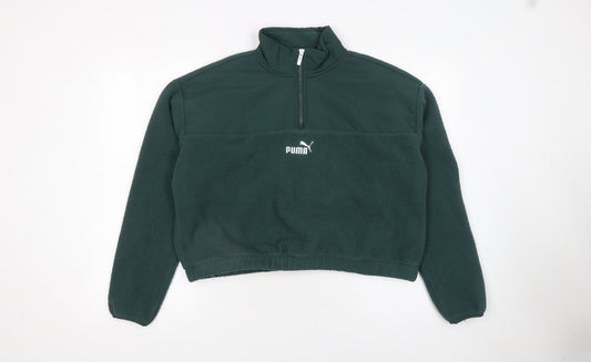 Womens UK Size M PUMA Green Pullover Sweatshirt