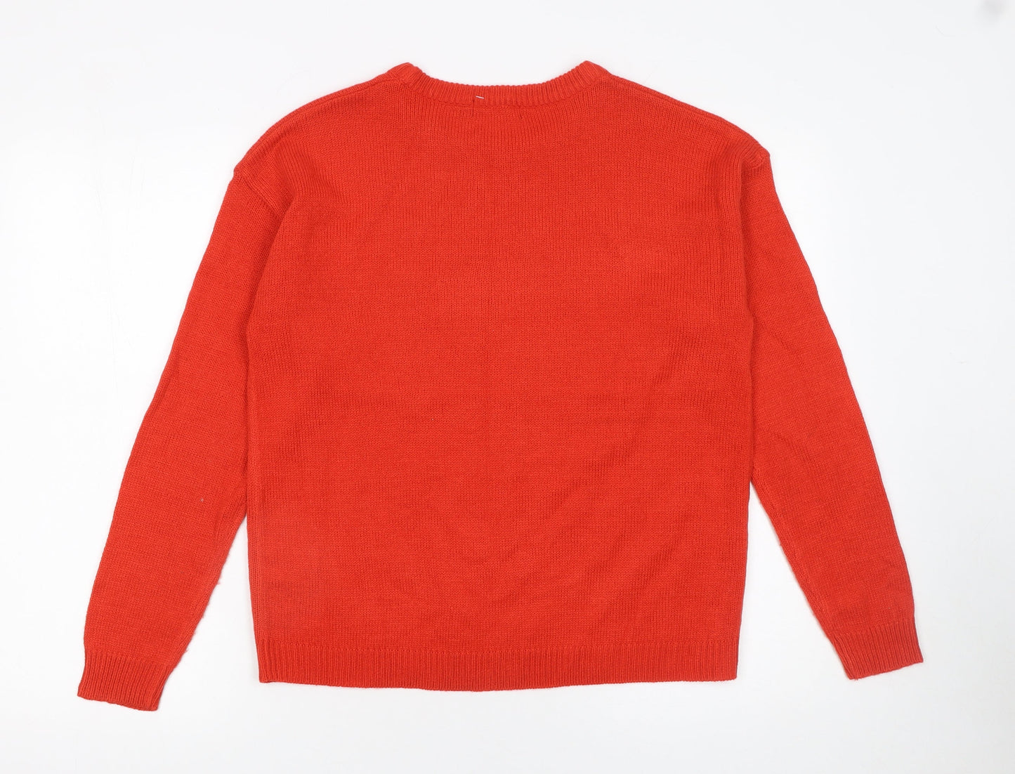 Womens UK Size S Brave Soul Red Pullover Jumper