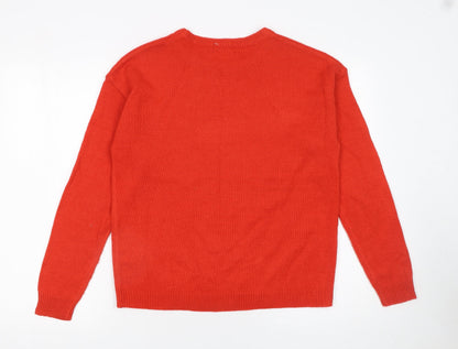 Womens UK Size S Brave Soul Red Pullover Jumper