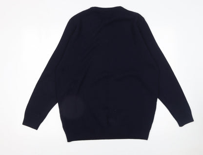 Mens UK Size M Boohoo Blue Pullover Jumper