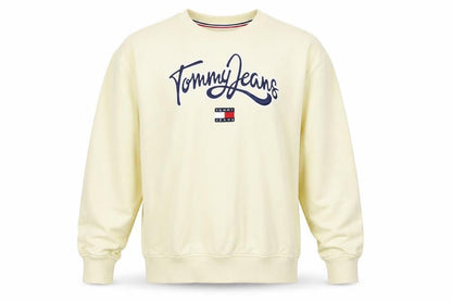 Mens UK Size M Tommy Jeans Yellow Pullover Sweatshirt