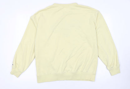 Mens UK Size M Tommy Jeans Yellow Pullover Sweatshirt
