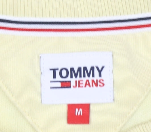 Mens UK Size M Tommy Jeans Yellow Pullover Sweatshirt