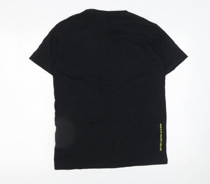 Mens UK Size M Henleys Black  T-Shirt