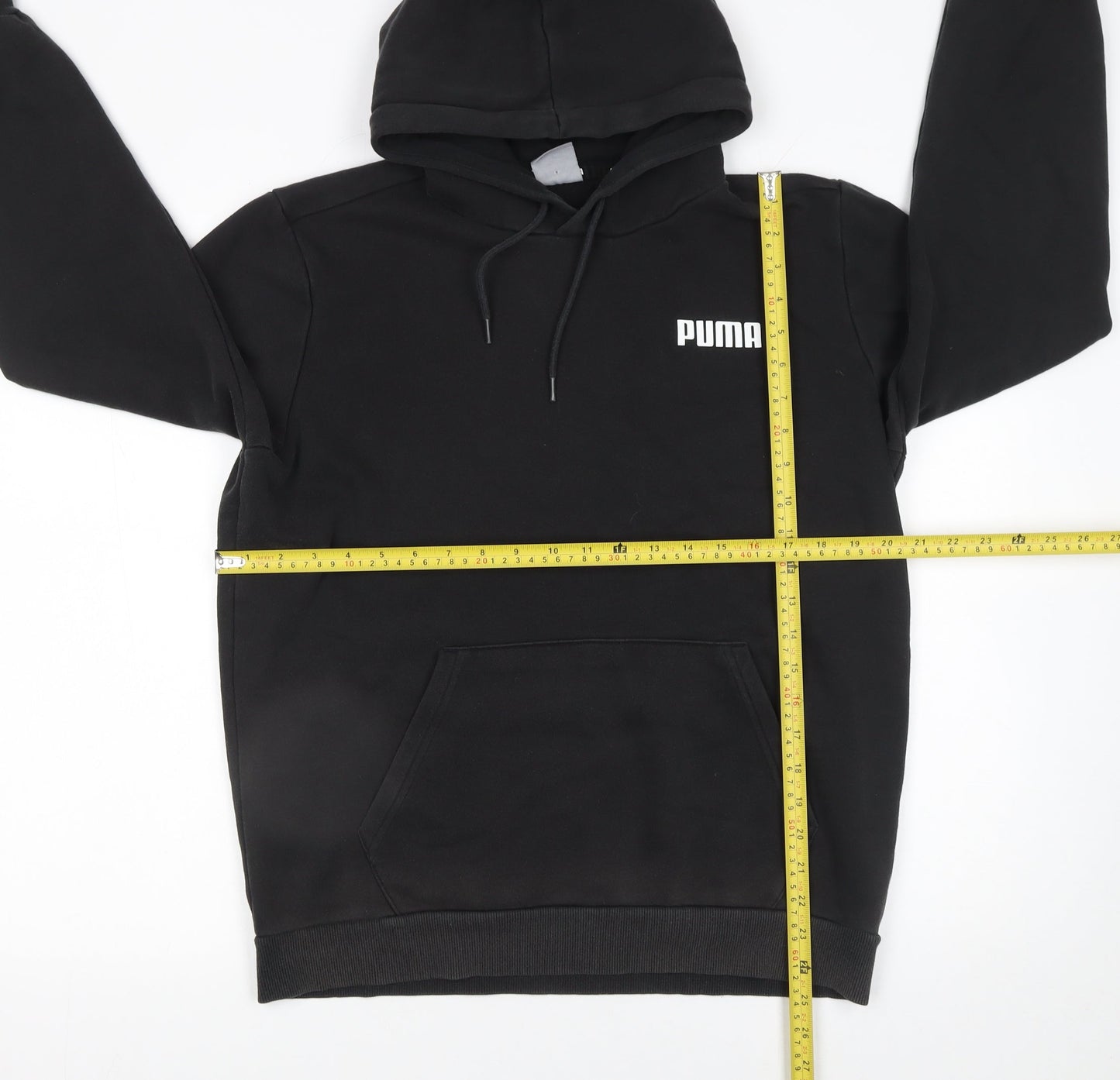 Mens UK Size M PUMA Black Pullover Hoodie
