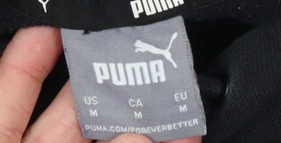 Mens UK Size M PUMA Black Pullover Hoodie