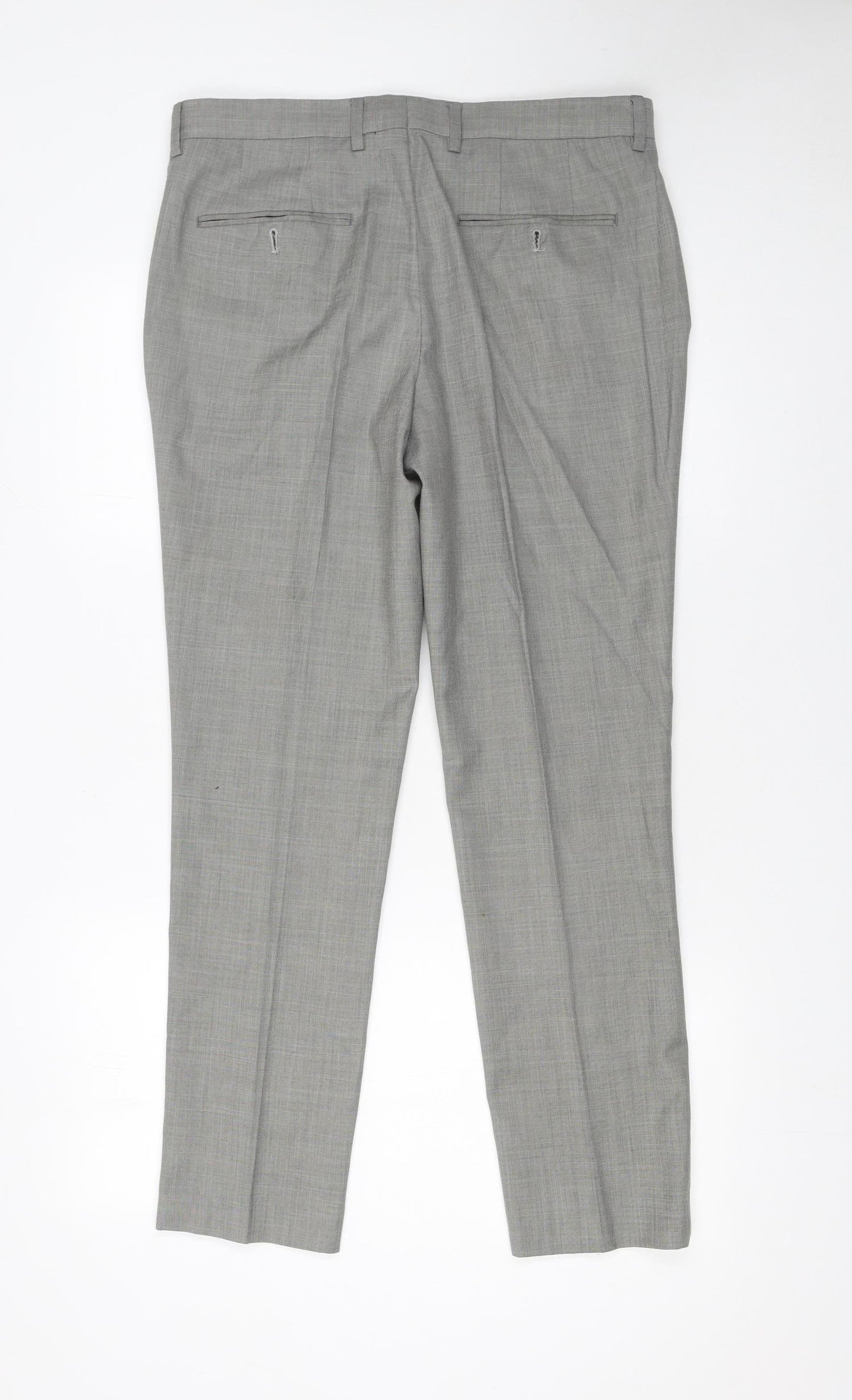 Mens UK Size M Topman Slim Fit Dress Pants Grey Trousers