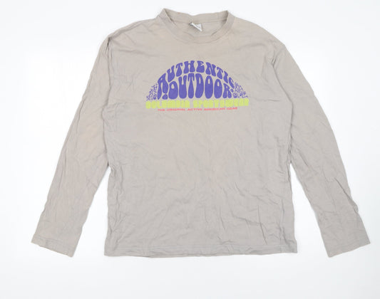 Columbia Sportswear Men's Beige Long Sleeve Outdoor T-Shirt L