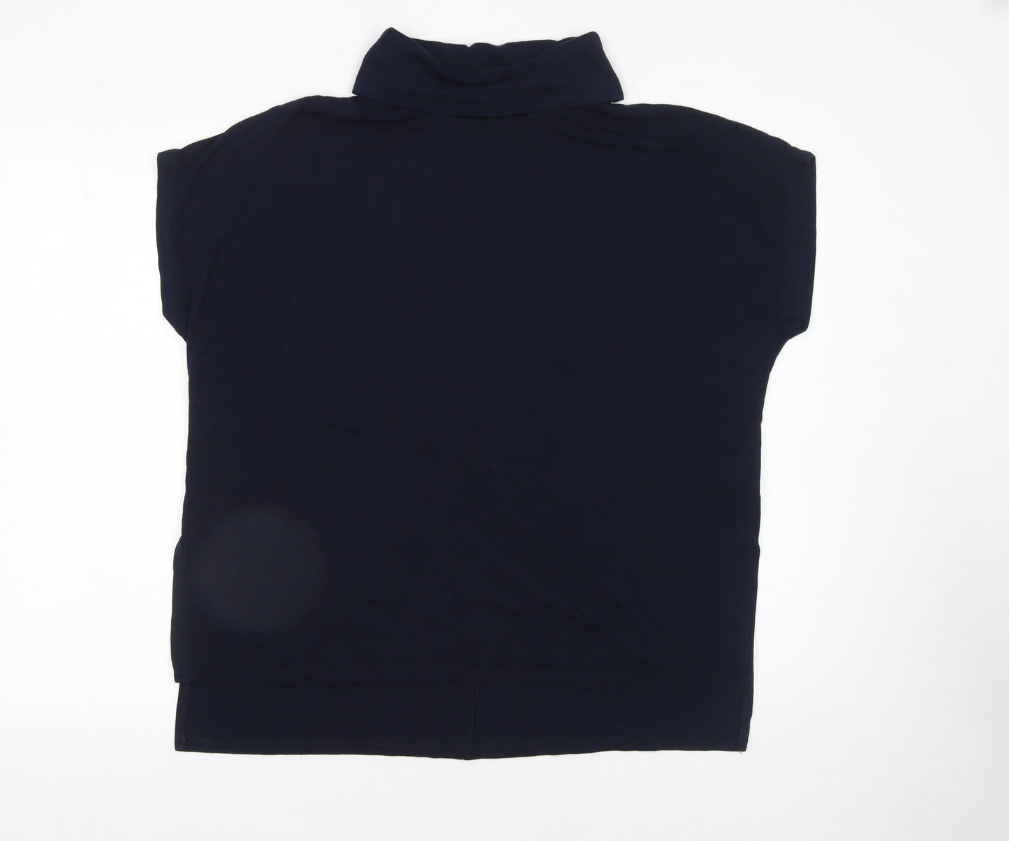 Womens UK Size 12 Warehouse Blue Basic T-Shirt