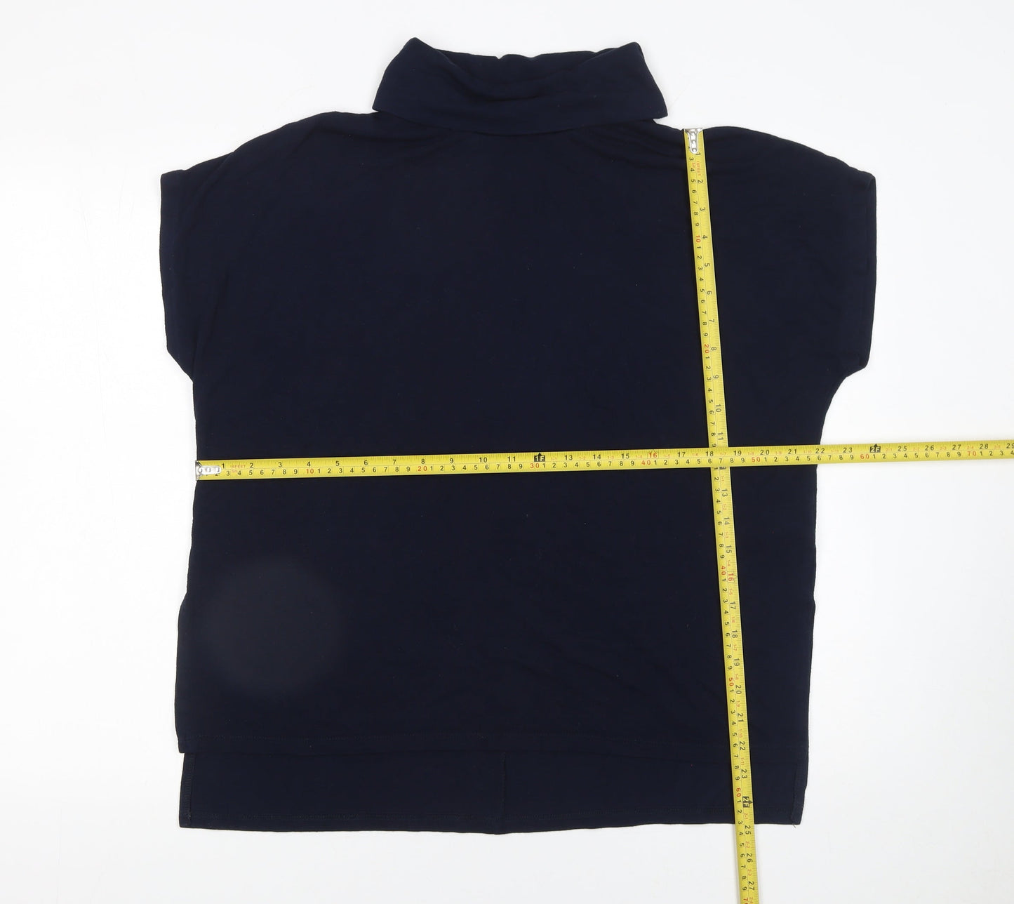 Womens UK Size 12 Warehouse Blue Basic T-Shirt