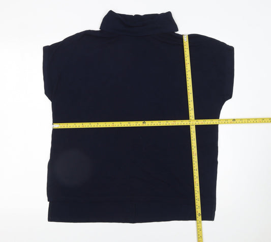Womens UK Size 12 Warehouse Blue Basic T-Shirt