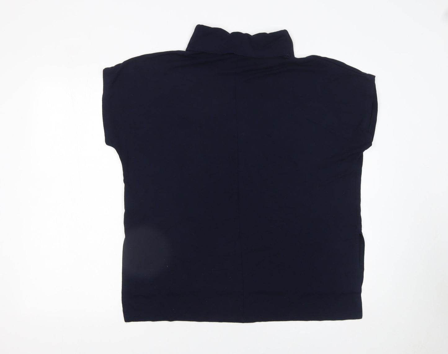 Womens UK Size 12 Warehouse Blue Basic T-Shirt